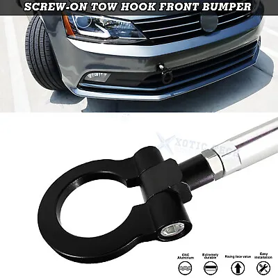 Black CNC Aluminum Sporty Racing Style Tow Hook For Volkswagen VW Jetta 2015-18 • $24.99