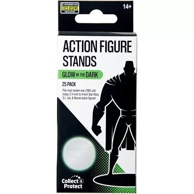 Action Figure Stands (25-Pack) For 3.75  Figure - Glow In The Dark EE Exclusive • $15.98