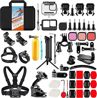 Action Camera Accessories Kit For Gopro Hero 12 11 10 9 Black • $39.82