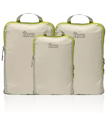 SUITEDNOMAD Compression Packing Cubes SetUltralight Travel Organizer Bags • $23.95