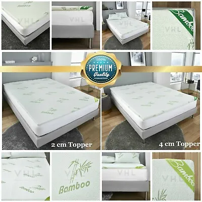 Luxury Quality Bambo Toppers Cosy Bed Mattress OR Ultra-Soft Memory Foam Pillow • £12.99