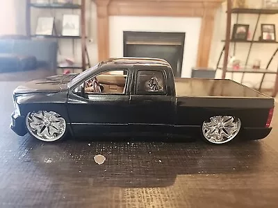 Jada Toys DUB CITY BLACK DODGE RAM  1:18 SCALE Spinning Rims Missing 1 Mirror  • $30