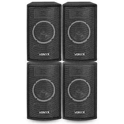 4x Vonyx 6  Inch PA Party Speakers Disco DJ Sound Setup 1200W • £155