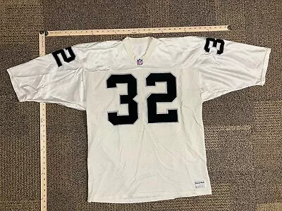 Vintage 80s Los Angeles Raiders Sand Knit Marcus Allen #32 Sewn NFL Jersey XL • $79.99