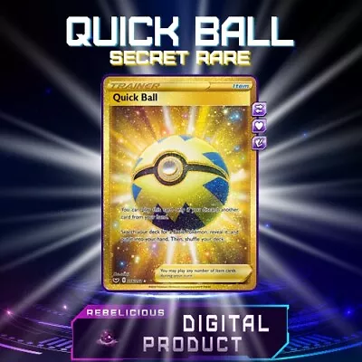 $13.75 • Buy °MEGA SALE!° Quick Ball 216/202 Pokemon TCG Online PTCGO In Game 📈🚀