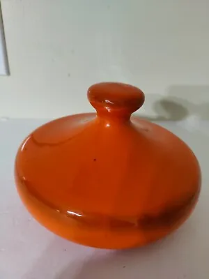 Orange Mushroom Shaped Lid Kitchen Canister Replacement Ceramic Retro • $18