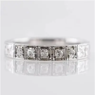 0.41 Cts LabCreate Vintage Moissanite Eternity Ring Antique Band Band Stacking • $76.74
