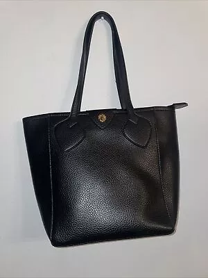 Vintage Anne Klein All Pebble Leather Tote Bag • $15