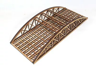 Model Railway Bow Bridge 300mm X 125mm Assembled N Gauge Triple Track MDF • £14.99