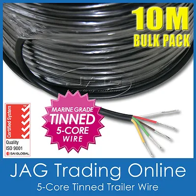 10M X 5-CORE MARINE GRADE TINNED WIRE - AUTOMOTIVE/TRAILER/BOAT/ELECTRICAL CABLE • $64.95