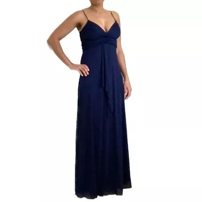 B Smart Dress Women 4 Navy Blue Formal Maxi Sleeveless Flowy Special Occasion • $14.51