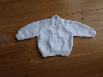 New Hand Knitted Baby Cardigan 20  /22 Chest • £3.90