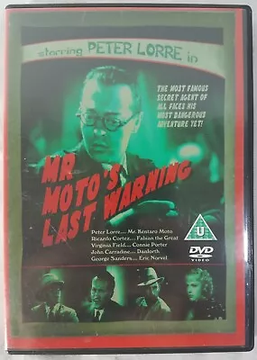 Mr. Moto's Last Warning DVD Black And White Peter Lorre John P Marquand OOP • $19.95