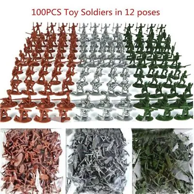 Hot Turret Aircraft Plastic Soldiers 12 Poses Military Toy Army Men Figures • $12.09