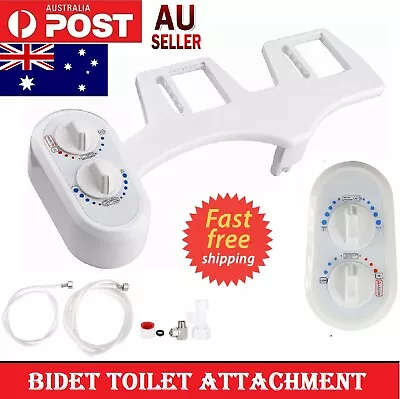 Hygiene Water Wash Clean Unisex Easy Toilet Bidet Seat Attachment Double Nozzle • $57.49