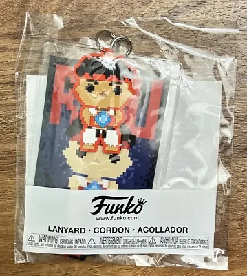 Funko GameStop Exclusive Street Fighter 8-bit RYU Lanyard Keychain & Badge • $9.95