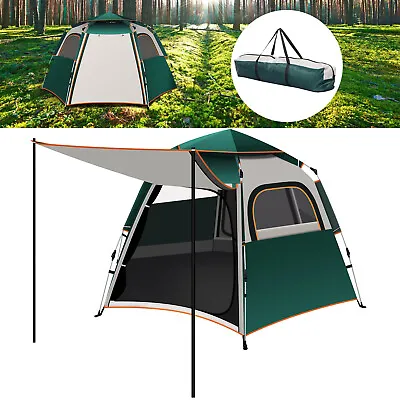 4 Man Full Automatic Instant Pop Up Camping Tent Family Outdoor Hiking Shelter • £39.99