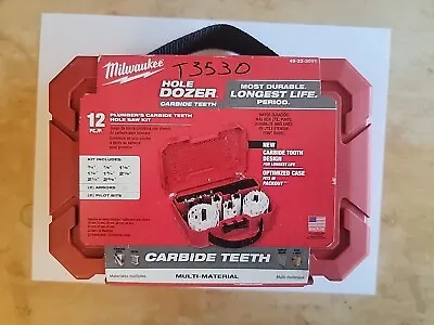 Milwaukee 49-22-3091 12 PC HOLE DOZER With Carbide Teeth Plumber's Hole Saw Kit • $89