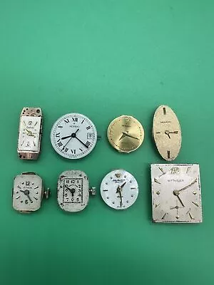 VINTAGE LOT OF WATCH MOVEMENT F/PARTS/REPAIR MovadoZodiacLe CoultreHamilton • $19.99