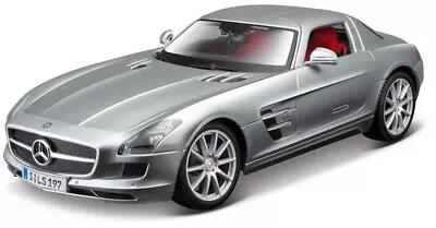 1:18 Mercedes Benz SLS AMG By Maisto In Silver 31389 Model Car • $65.26