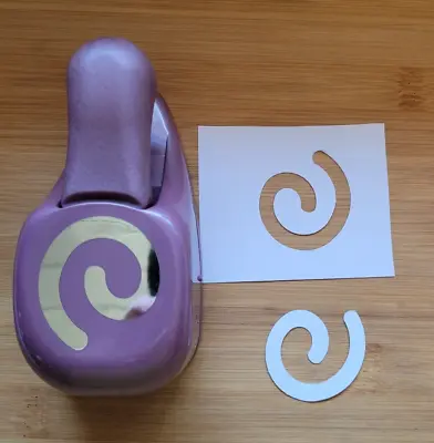 Paper Shapers Ek Success Circle Swirl 2 Inch Paper Punch Whale Style Purple • $12.99