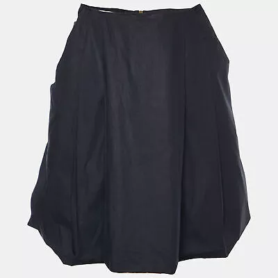 Marni Black Cotton Pleated Detail Mini Skirt M • $115.50