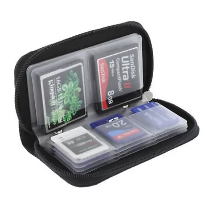Memory Card Storage Bag Carrying Case Holder Wallet 22 Slots For CF/SD/Micro SD • £4.90