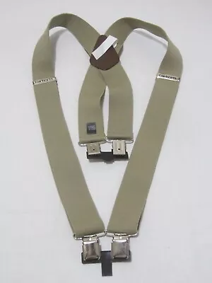 CARHARTT Rugged Flex T Elastic Utility Suspenders In Khaki Size 52 2  Wide New • $14.99