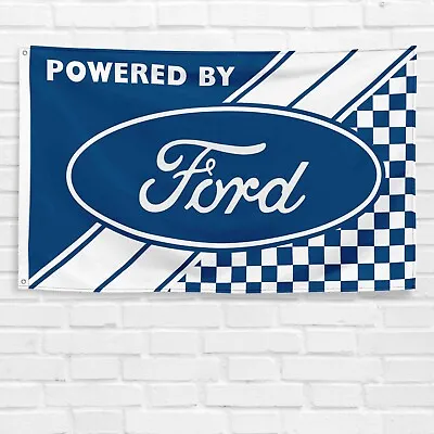 For Powered By Ford 3x5 Ft Flag Shelby Cobra SVT Car Truck Racing Banner • $13.99