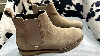 Zara Chelsea Boots Beige Suede Almond Toe Size Men's 7US / EU 40 • $28.91