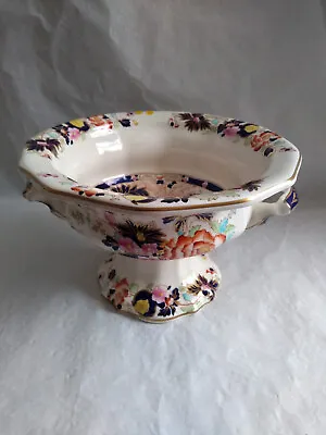 Masons Pedestal  Bowl  Ironstone China Mandarin Peking Antique 24 Cms Diam. • £55