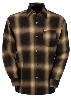 Caltop Brown Ombre  Shirt Old School Og  Lowrider Chicano Biker Flannel  • $39.95