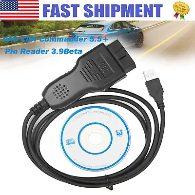 $24.99 • Buy 1X VAG CAN Commander 5.5+ Pin Reader 3.9Beta Reader Diagnostic Cable For Audi