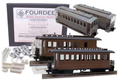 Fourdees Ltd Freelance Tramway Balcony Bogie Carriages 009 / OO9 Scale Kit • £69.99