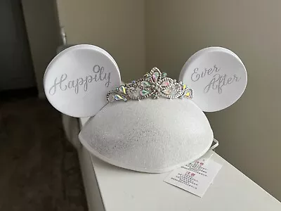 Disney Parks Minnie Mouse Ears Happily Ever After Wedding Bride  Hat NEW • $39.90