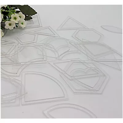 Acrylic 54pcs DIY Tool Quilt Quilting Template Ruler For Patchwork Craft • £6.99