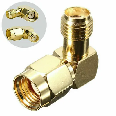 £2.45 • Buy RP-SMA Male SMA To Female Adapter 90° Right Angle RF Coax Jack Plug Connector UK