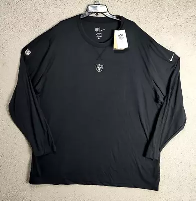 Los Angeles Raiders Shirt 4XL Nike Black Long Sleeve Football NFL On Field Mens • $49.99