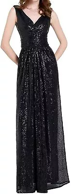 Kate Kasin Maternity Sleeveless Sequin Gown Maxi Photography Dress • £38.60