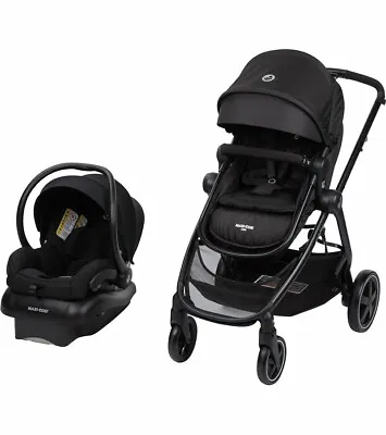 Maxi Cosi Zelia 2 Travel System Midnight Black - Stroller & Mico 30 Car Seat New • $369.99