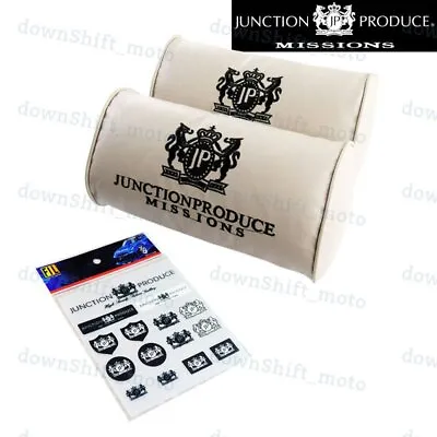 JUNCTION PRODUCE VIP Car Neck Rest Pillow Headrest +Reflective Decal Sticker SET • $28.99