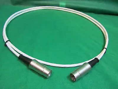 1 Ft SILVER PLATED 5 Pin  MIDI SYNCHRO Cable W/ Neutrik Connectors. • $18.95