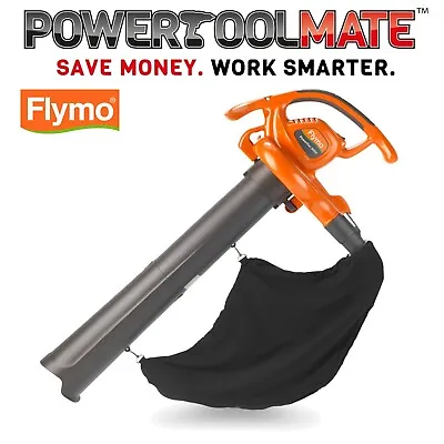 Flymo PowerVac 3000 3000W Garden Leaf Blower Vac Shreds Leaves Collection Bag • £72.99