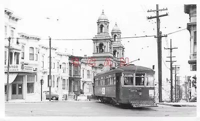 3aa373 Rp 1949 Market Street Railway Sf Car #981 Onto Divisidero From Eddy • $8.99