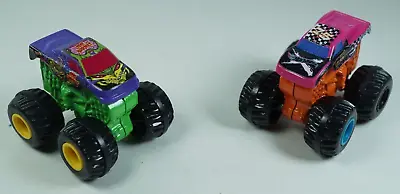 HOTWHEELS Mattel MONSTER TRUCK Series 2 Mighty Minis Test Subject & Pink Truck • $8.65
