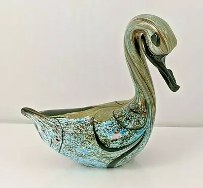 Hand Blown Art Glass Swan Figurine  • $21.40