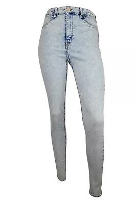 £9.97 • Buy Womens H&M High Waist Jeggings Super Skinny Jeans Faded Acid Wash Size 8 To 18