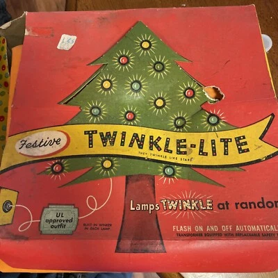 $49.99 • Buy VINTAGE Christmas Tree TWINKLE-LITE By Festive - W Transformer - Lights Working