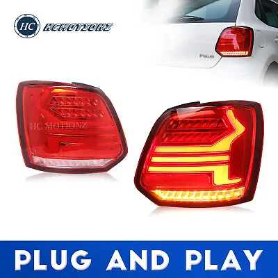 HCmotion LED Tail Lights For VW Volkswagen Polo MK5 2011-2017 Red Rear Lights • $299.99