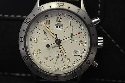 Race Driver Stefan Johansson NOS 1990's Quartz Chronograph Watch Needs Repair • $95